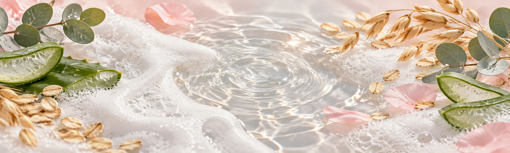 Glimmer Goddess guide to gentle body wash for eczema-prone and sensitive skin.