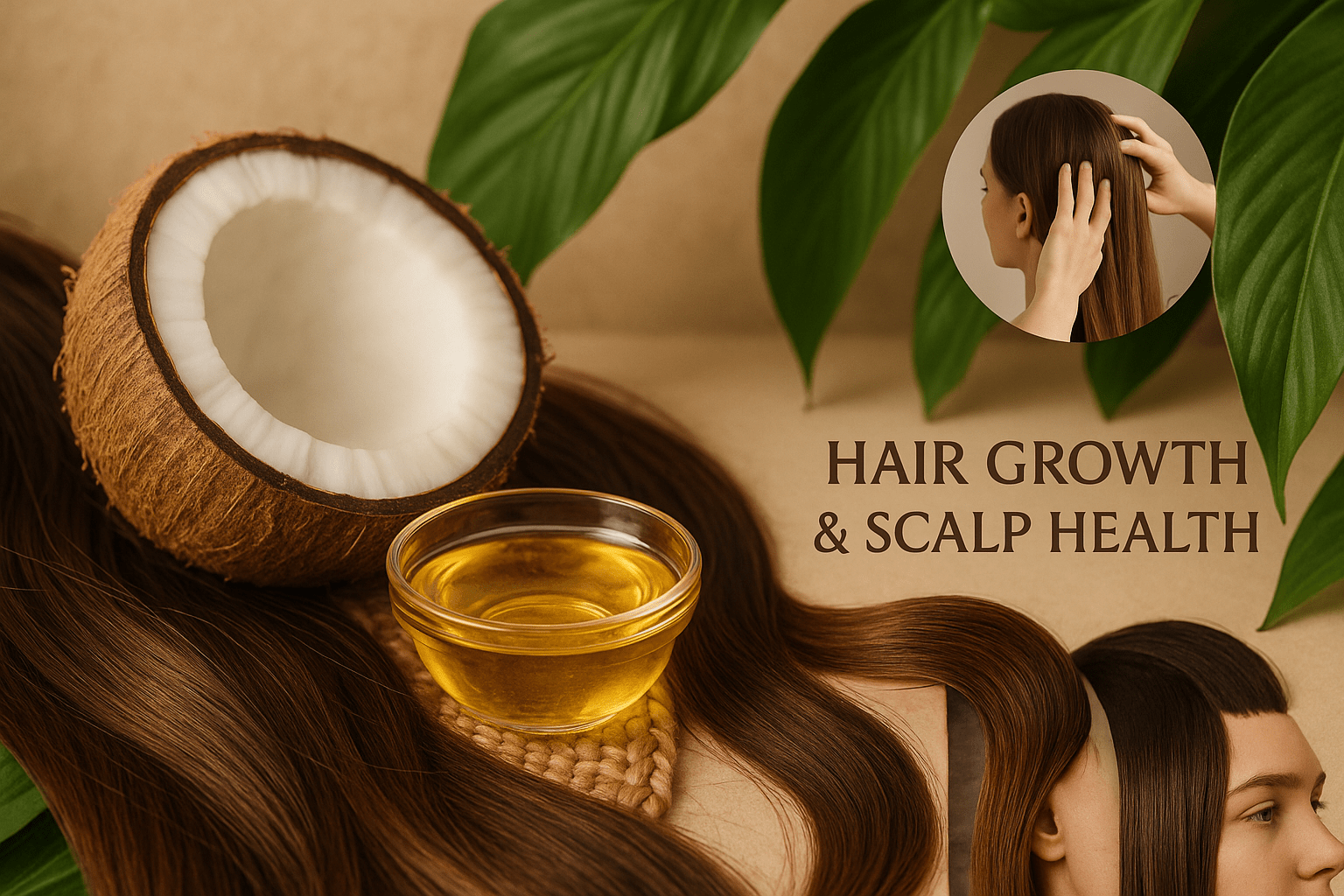 Coconut Oil for Hair Growth: Benefits, Nutrients & Scalp Health Tips - Glimmer Goddess® Organic Skin Care