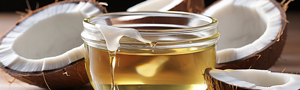 Honey and coconut oil featured in a Glimmer Goddess guide to safer DIY face masks and ingredients to avoid.
