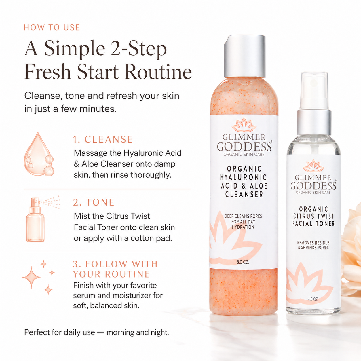 Fresh Start Duo – Hydrating Cleanser & Toner