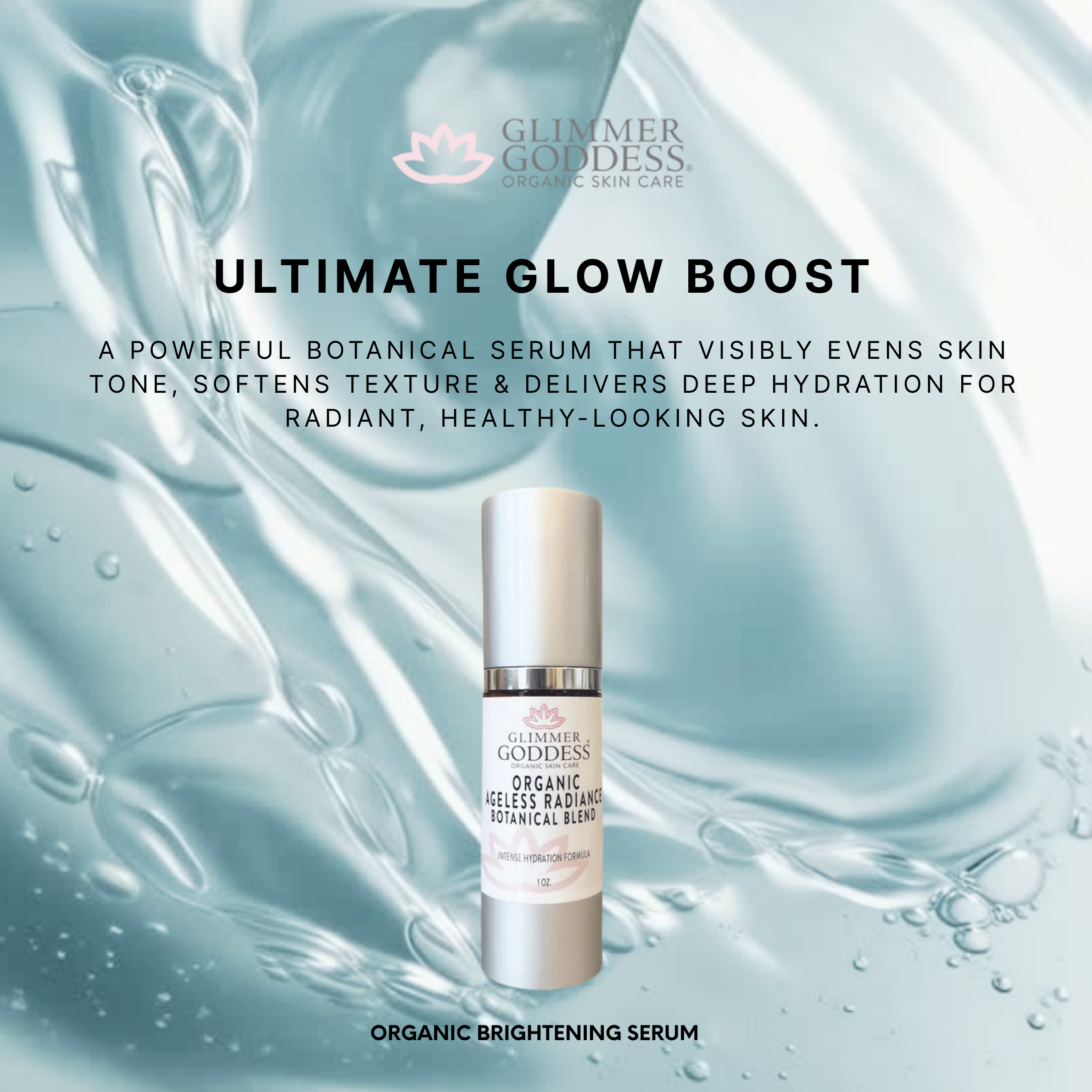 Organic Skin Brightening Serum – Ageless Radiance Oil Serum for Even Tone, Dark Spots & Glow