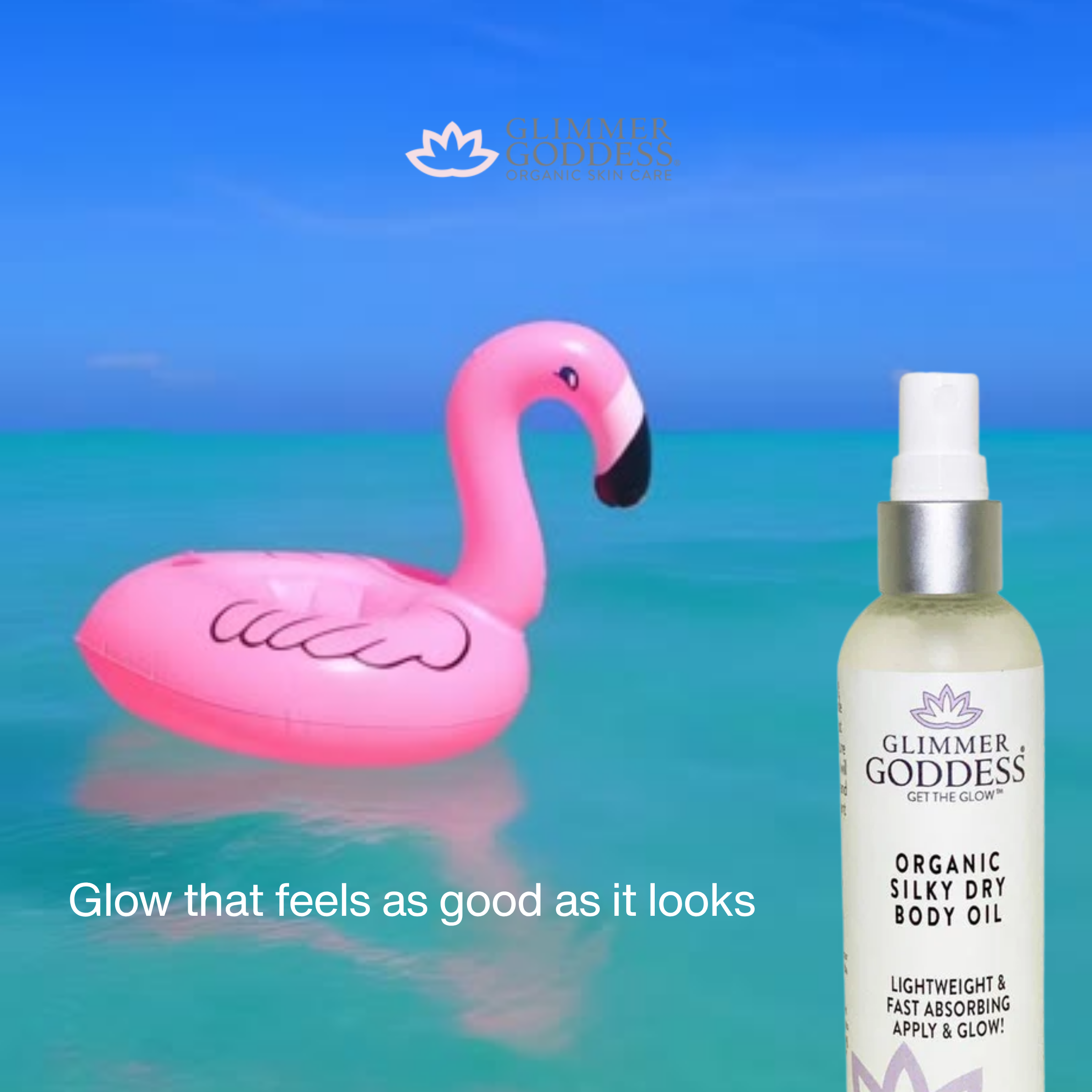 Organic Silky Dry Body Oil 4 oz – Fast-Absorbing with Rosemary, Sunflower & Vitamin E