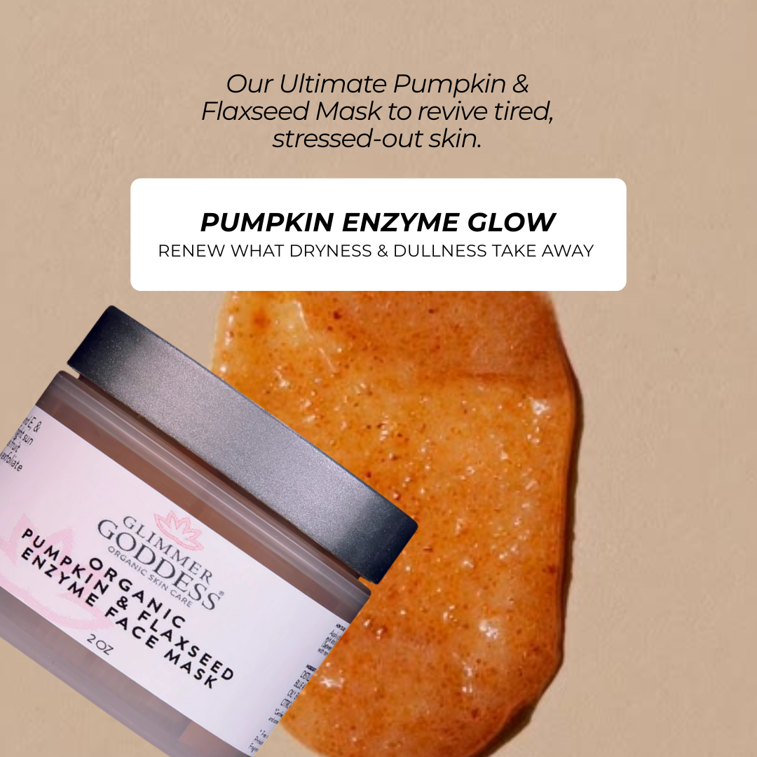 Organic Pumpkin Flaxseed Enzyme Face Mask – Brightening & Tightening Mask for Glowing Skin