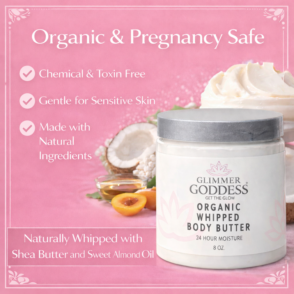 Organic Whipped Body Butter 8 oz – Ultra-Rich Moisturizer for Dry Skin & Eczema in 40+ Scents