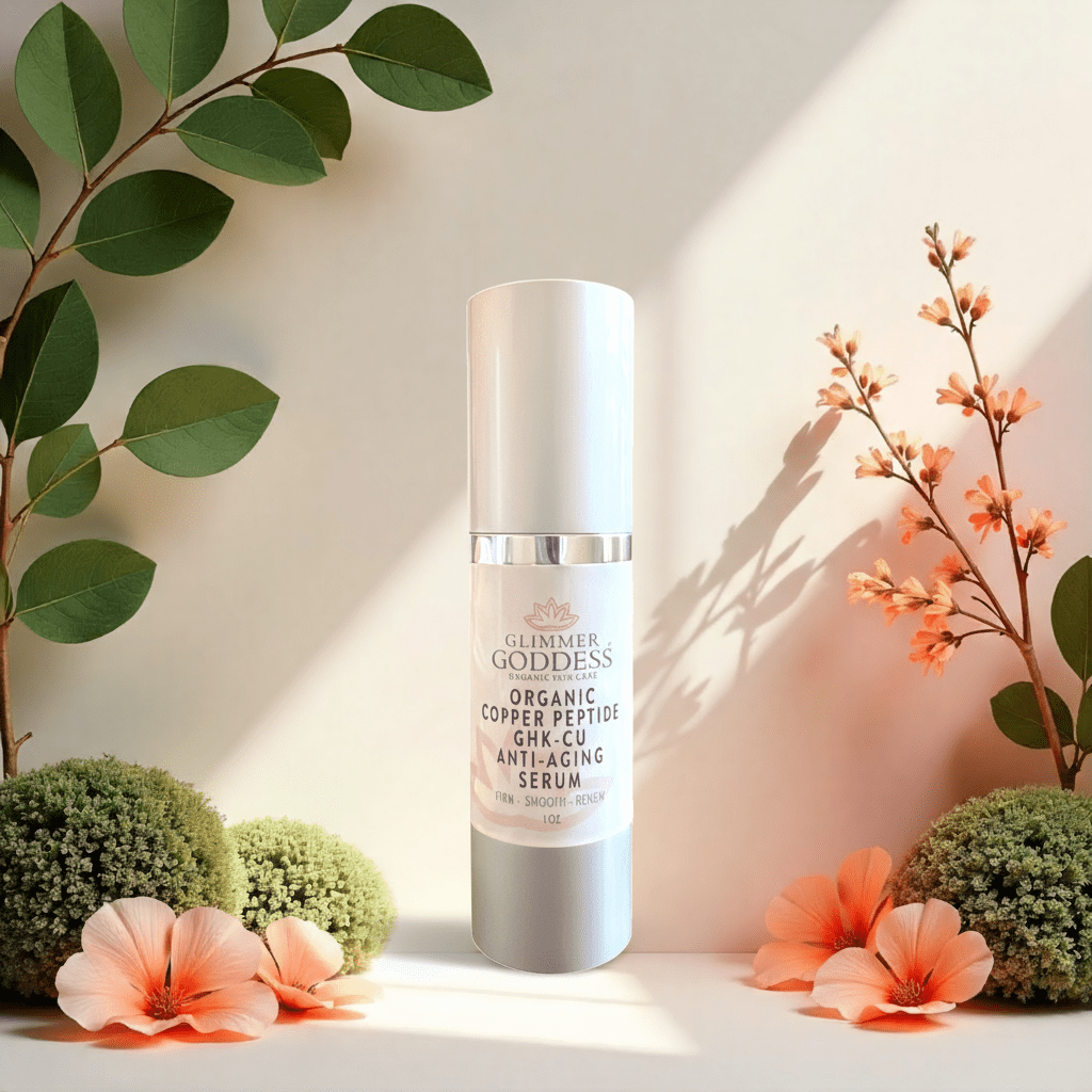 Organic Copper Peptide Anti - Aging Serum – GHK - Cu, Argireline®, Matrixyl 3000, Hyaluronic Acid – Wrinkle Repair - Glimmer Goddess® Organic Skin Care
