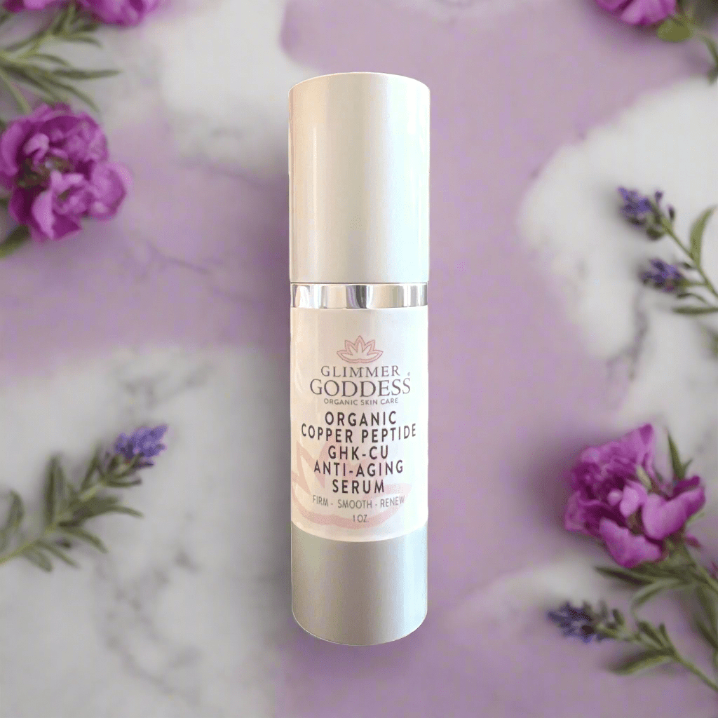 Organic Copper Peptide Anti - Aging Serum – GHK - Cu, Argireline®, Matrixyl 3000, Hyaluronic Acid – Wrinkle Repair - Glimmer Goddess® Organic Skin Care