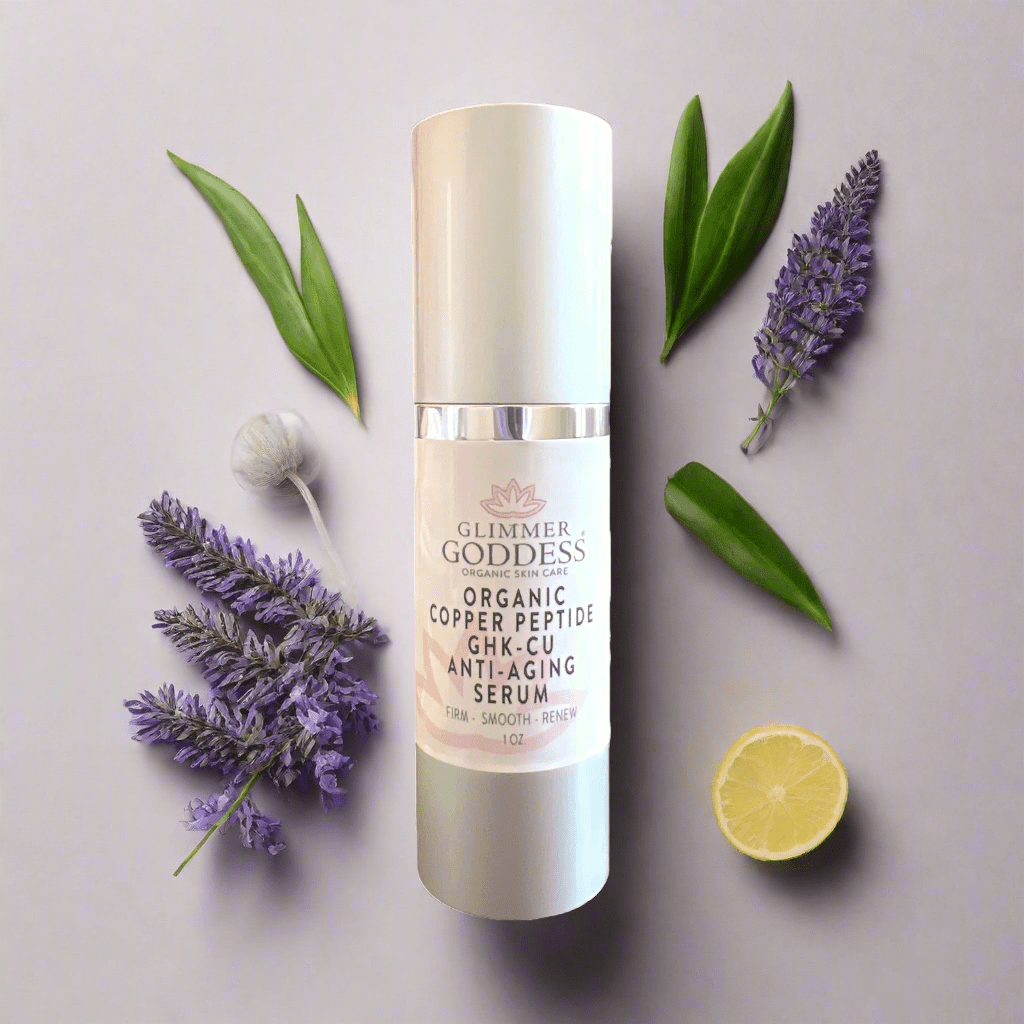 Organic Copper Peptide Anti - Aging Serum – GHK - Cu, Argireline®, Matrixyl 3000, Hyaluronic Acid – Wrinkle Repair - Glimmer Goddess® Organic Skin Care