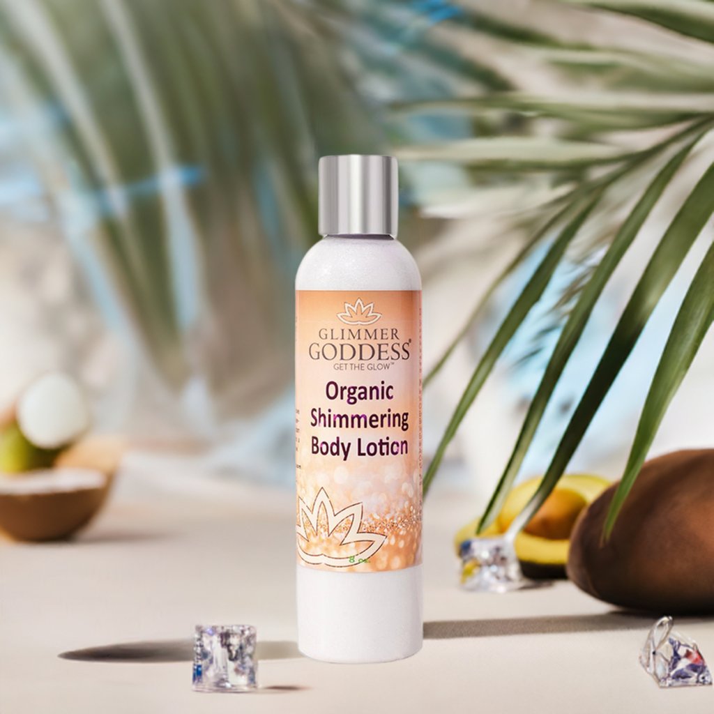 Organic Diamond Shimmer Body Lotion - Sparkle For All Skin Types - Glimmer Goddess® Organic Skin Care