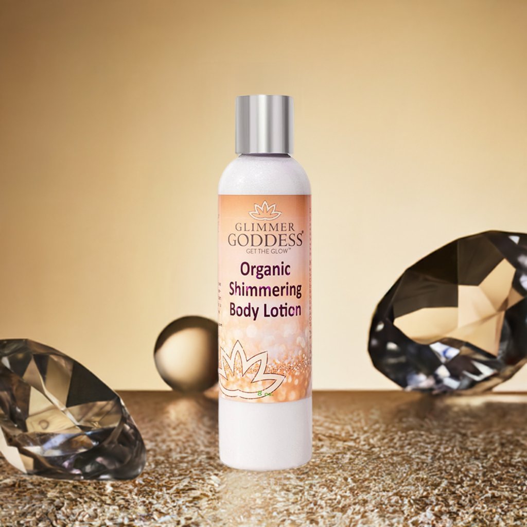 Organic Diamond Shimmer Body Lotion - Sparkle For All Skin Types - Glimmer Goddess® Organic Skin Care
