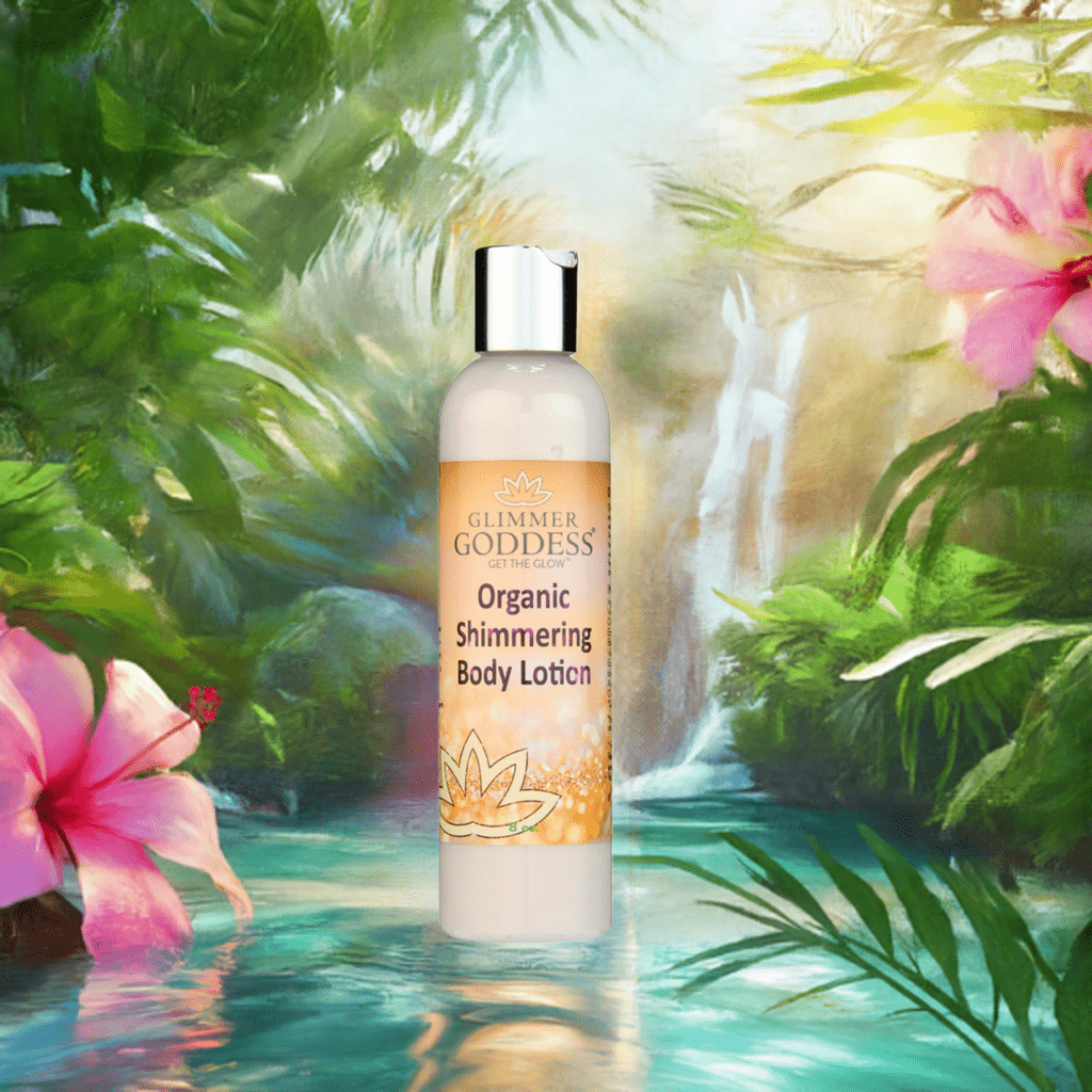 Organic Gold Shimmer Body Lotion - Glimmer Goddess® Organic Skin Care