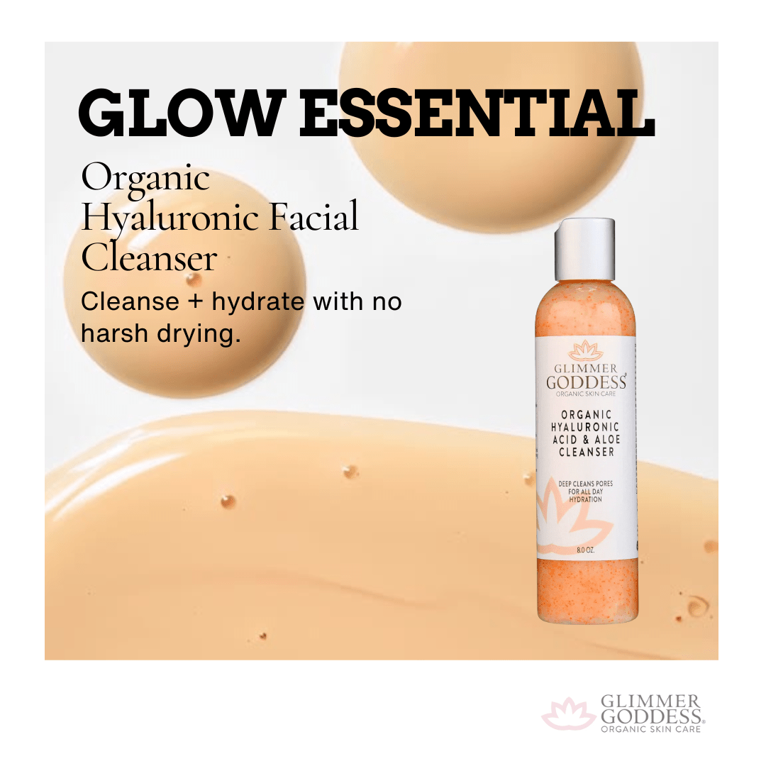 Organic Hyaluronic Acid Facial Cleanser - Glimmer Goddess® Organic Skin Care