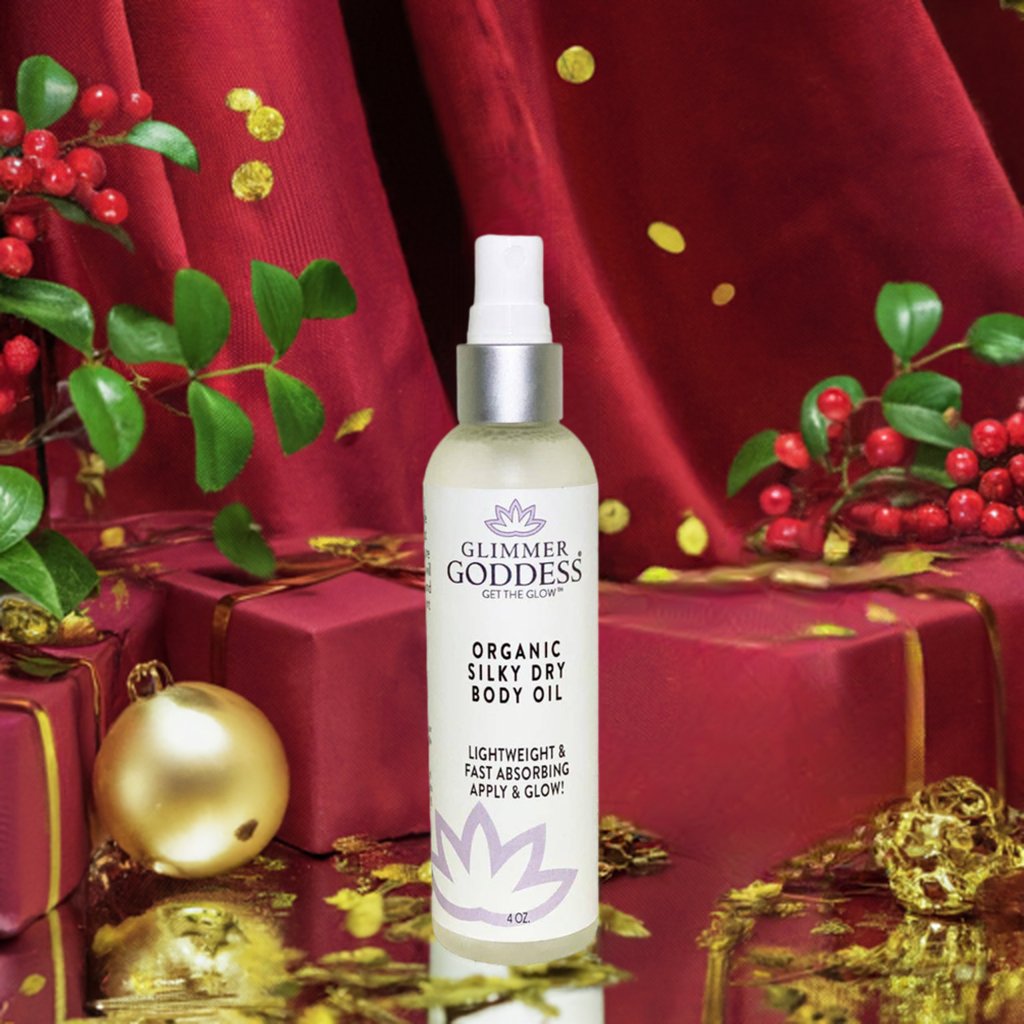 Organic Silky Dry Body Oil - 4 oz. - Glimmer GoddessÂŽ Organic Skin Care