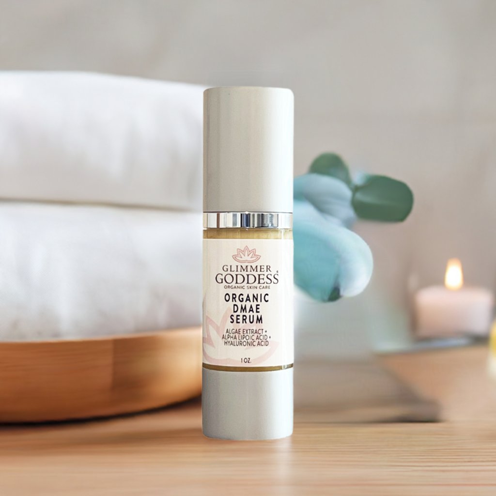 Organic Skin Firming Serum with DMAE + Alpha Lipoic - Glimmer Goddess® Organic Skin Care