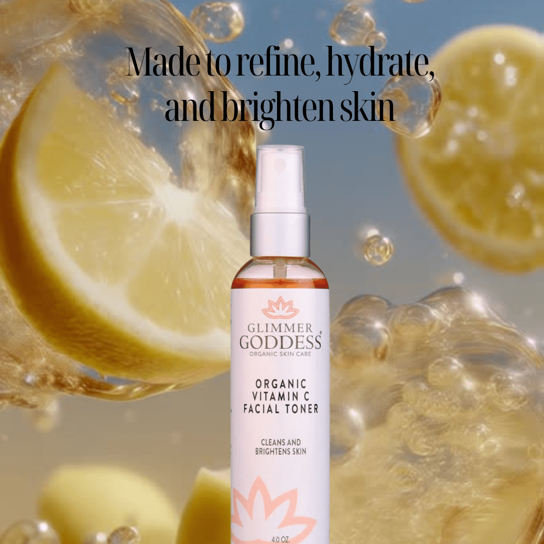 Organic Vitamin C Facial Toner & Natural Astringent - Glimmer Goddess® Organic Skin Care