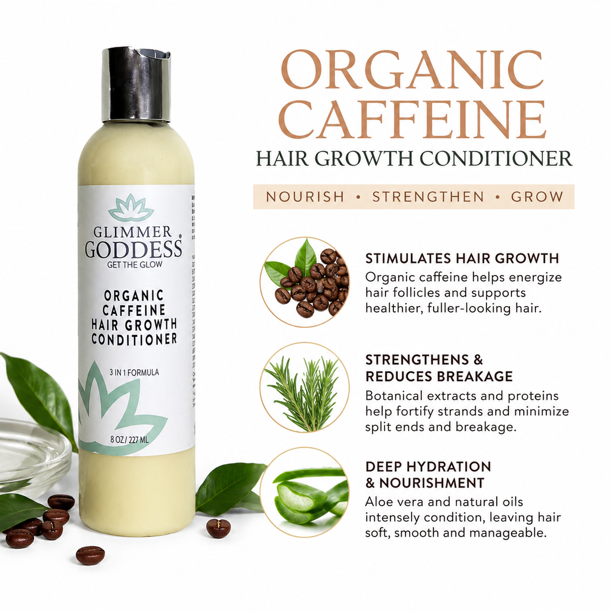 Organic Caffeine Hair Growth Mask – Deep Conditioning Treatment