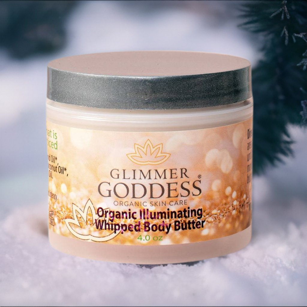 Organic Shimmering Body Butter Whipped To Perfection - Glimmer Goddess® Organic Skin Care