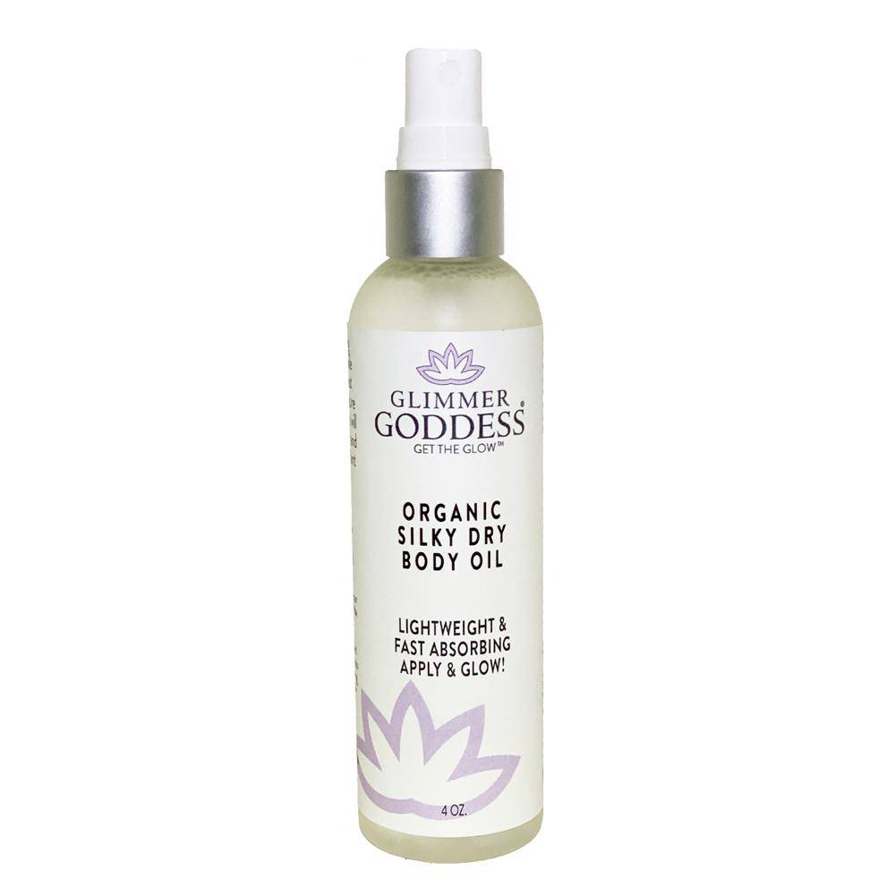 Organic Silky Dry Body Oil - 4 oz. - Glimmer GoddessÂŽ Organic Skin Care