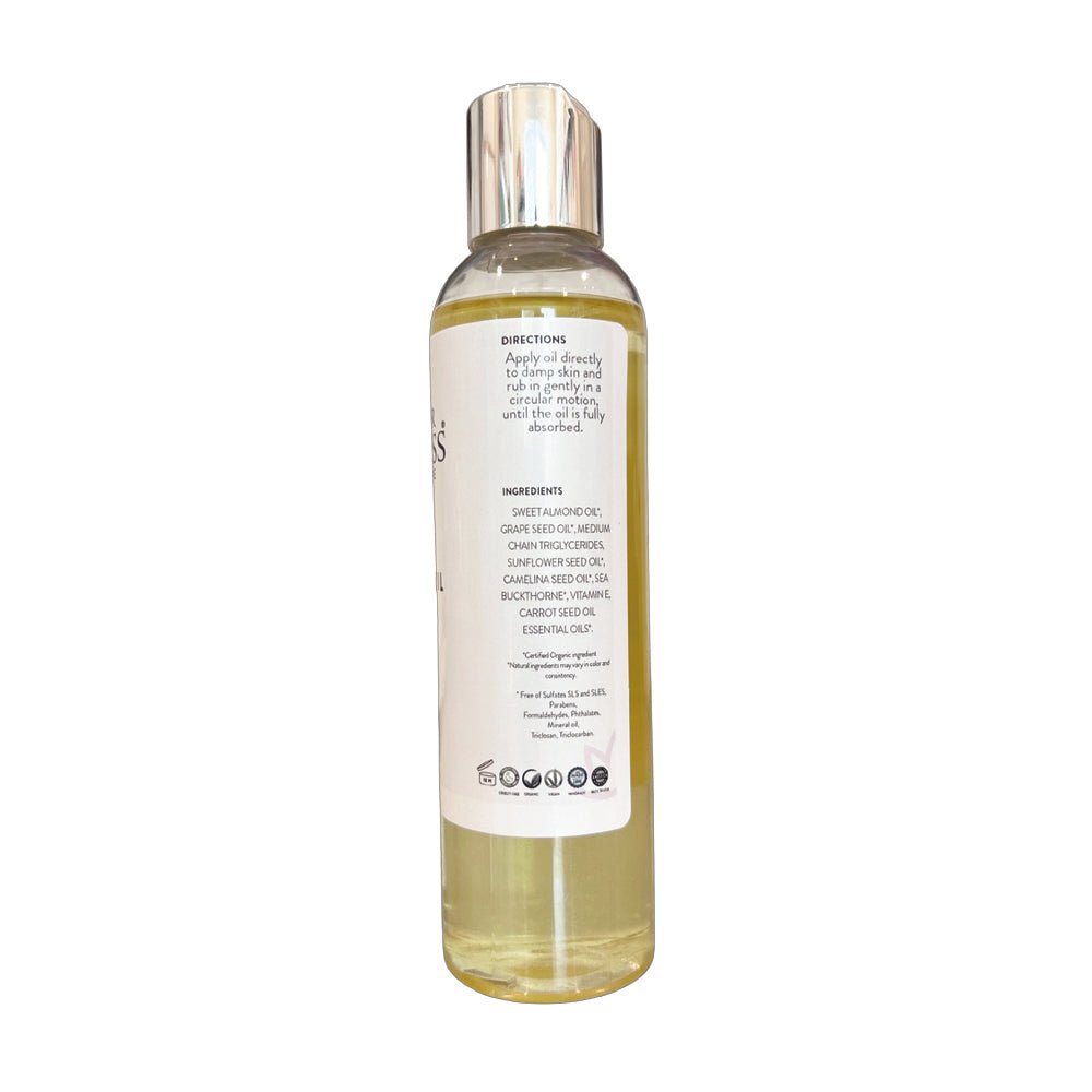 Organic Sweet Almond Silky Skin Oil - 48 Hour Hydration - Glimmer Goddess® Organic Skin Care