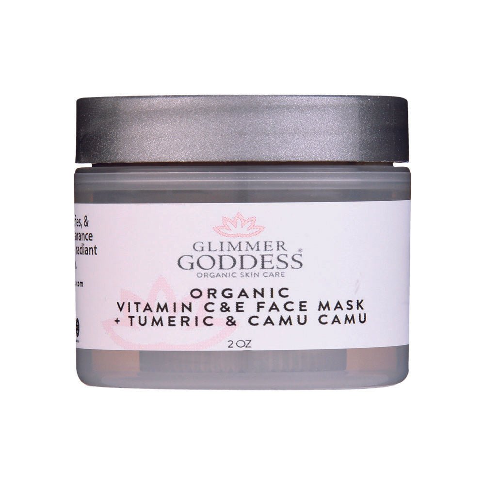 Organic Tumeric Vitamin C & E Brightening & Tightening Face Mask - 2 oz. - Glimmer Goddess® Organic Skin Care