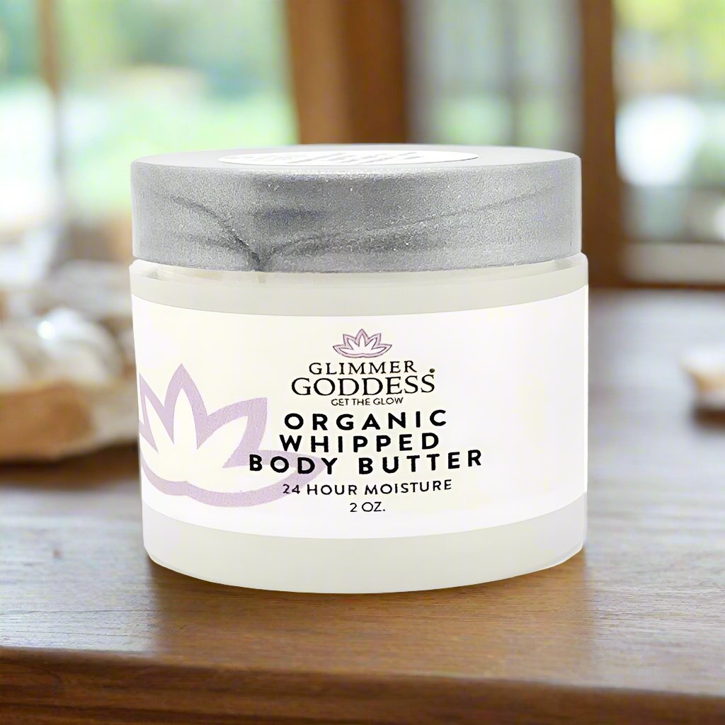 Organic Whipped Shea Body Butter - 2 oz Travel Size - Glimmer Goddess® Organic Skin Care