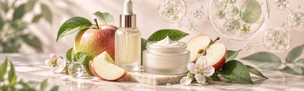 Apple botanical extracts with serum and moisturizer