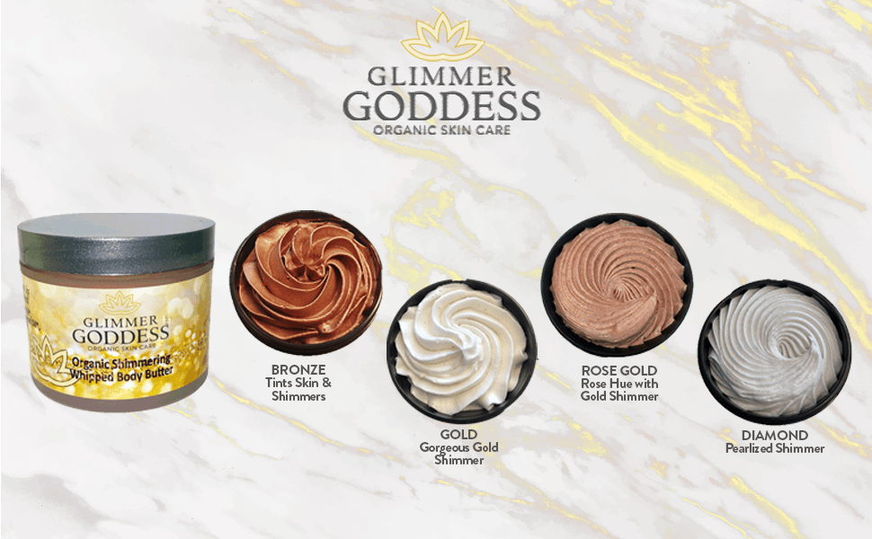 Bronze Body Cream | Organic Shimmering Body Butter - Glimmer Goddess® Organic Skin Care