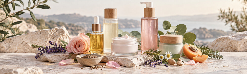 Botanical oils, creams, and extracts for a complete organic skincare guide