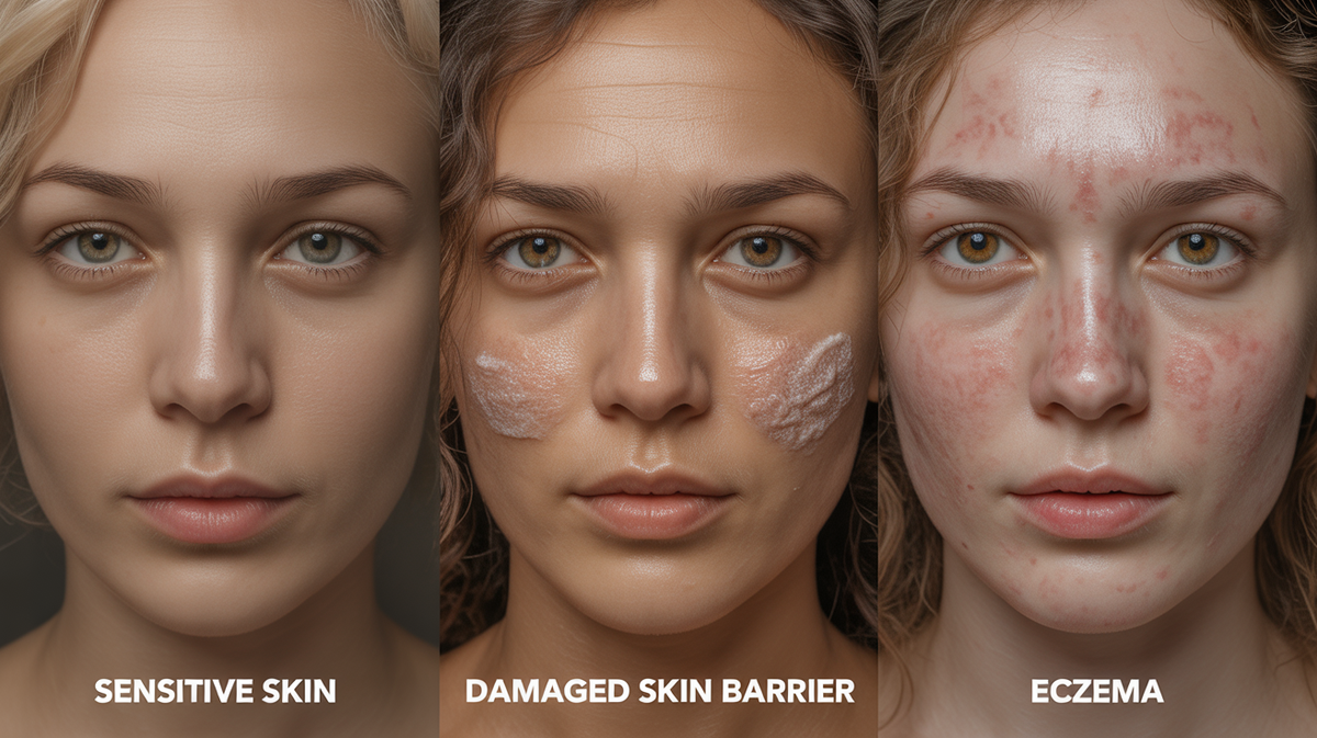 Sensitive Skin vs Damaged Skin Barrier vs Eczema: How to Tell the Diff