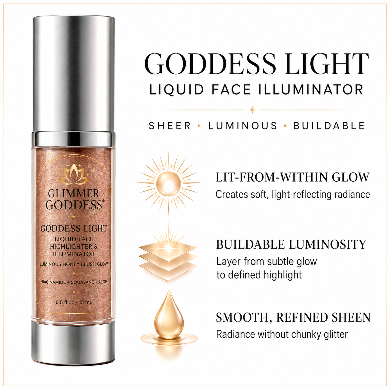 Goddess Light Liquid Face Highlighter & Illuminator