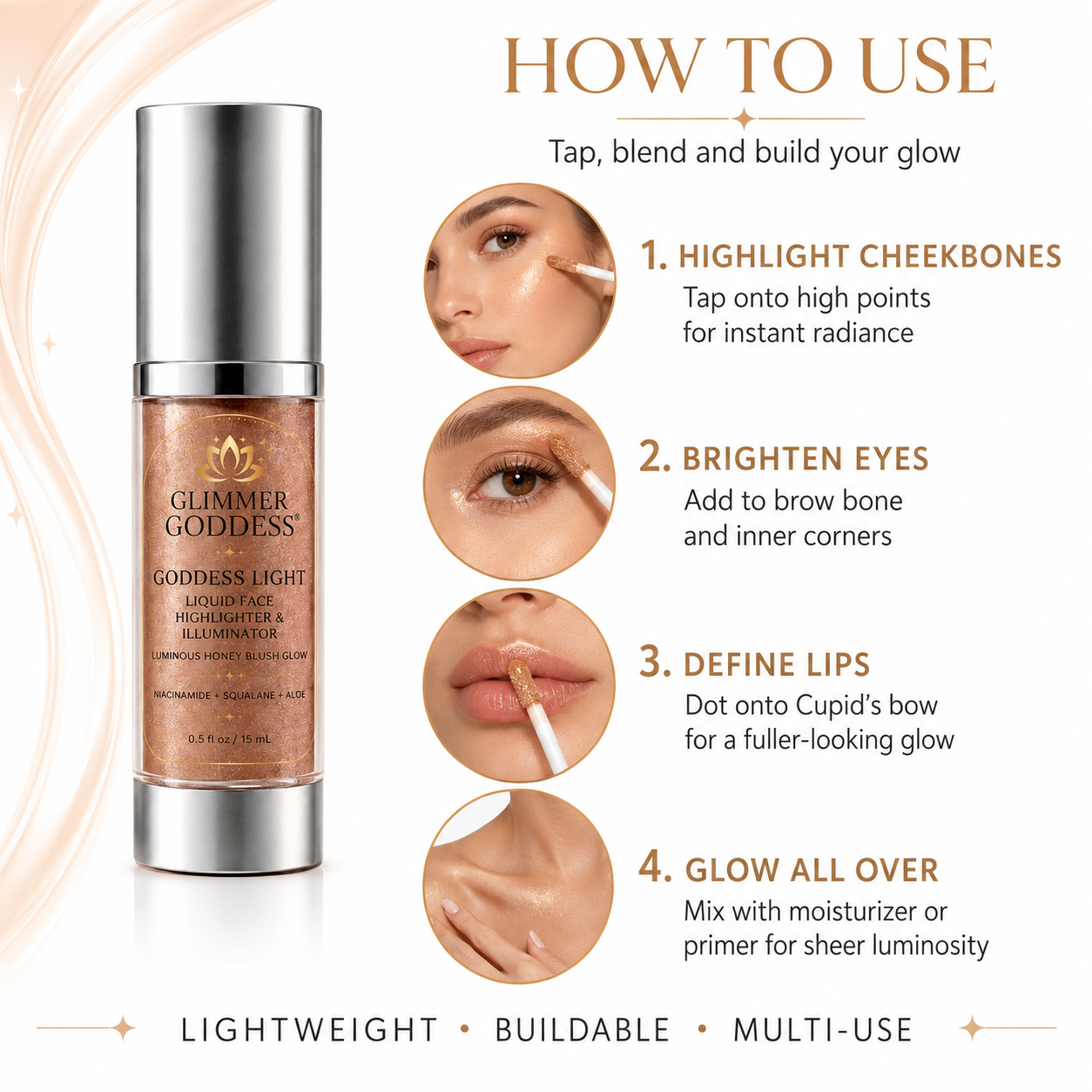 Goddess Light Liquid Face Highlighter & Illuminator