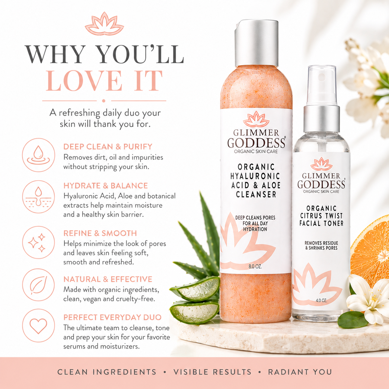 Fresh Start Duo – Hydrating Cleanser & Toner