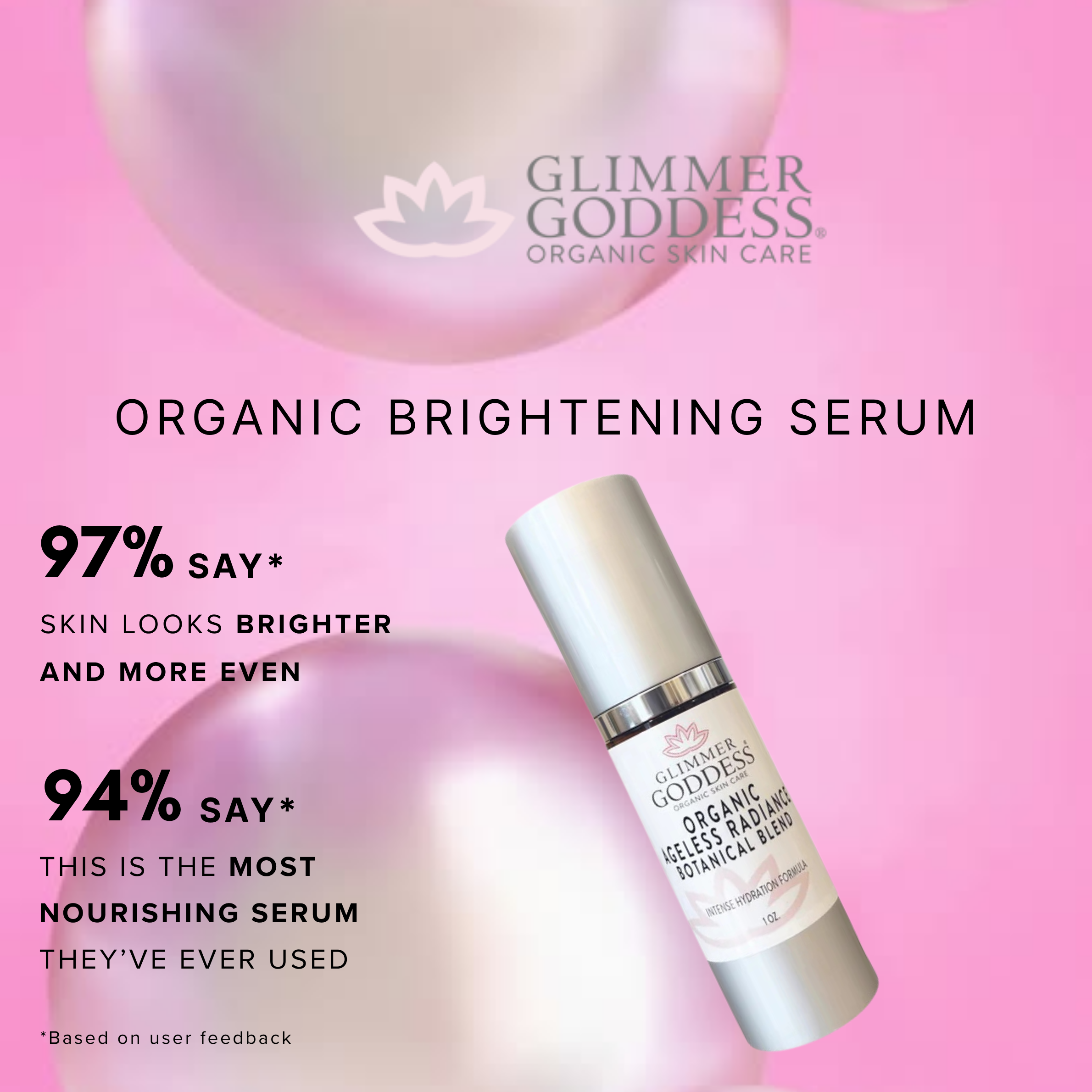 Organic Skin Brightening Serum – Ageless Radiance Oil Serum for Even Tone, Dark Spots & Glow