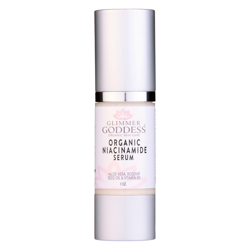 Organic Niacinamide Anti Aging Serum - Tightens Pores, Reduces Wrinkles - Glimmer Goddess® Organic Skin Care