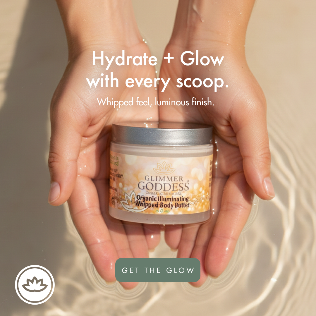 Organic Shimmering Body Butter – 4 Colors & 3 Shimmer Levels for Customizable Radiant Glow