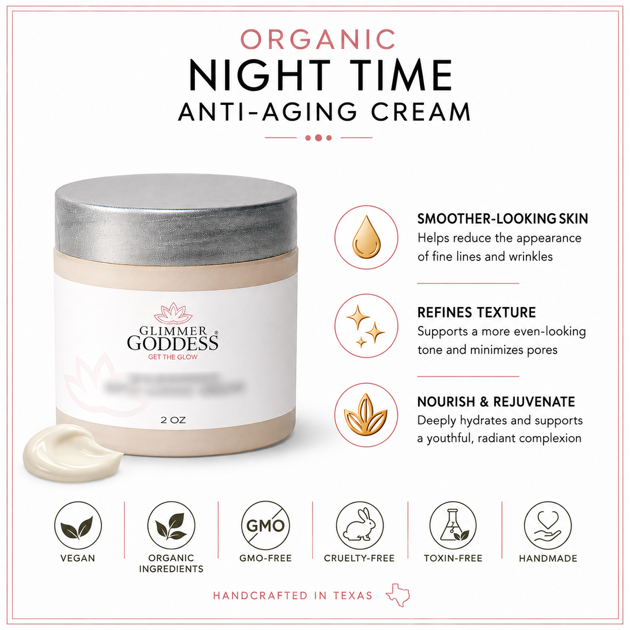 Organic Vitamin A Microcaps Night Cream – Brightening Anti-Aging Treatment