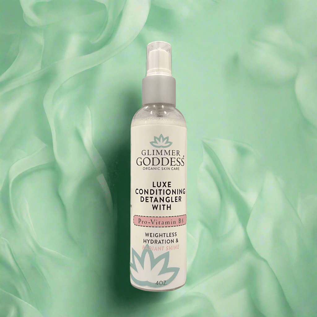 Luxe Conditioning Detangler with Pro - Vitamin B5 – Weightless Hydration & Radiant Shine - Glimmer Goddess® Organic Skin Care
