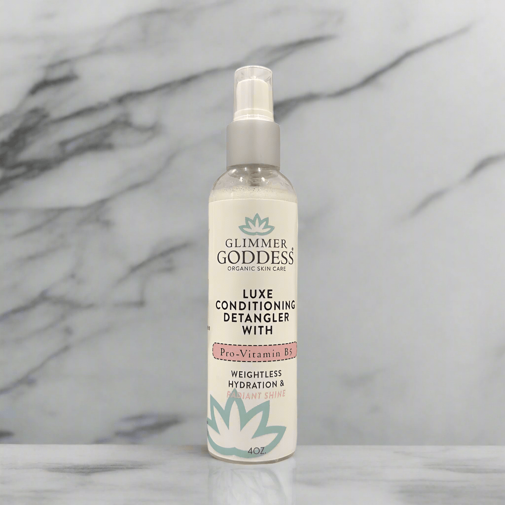 Luxe Conditioning Detangler with Pro - Vitamin B5 – Weightless Hydration & Radiant Shine - Glimmer Goddess® Organic Skin Care