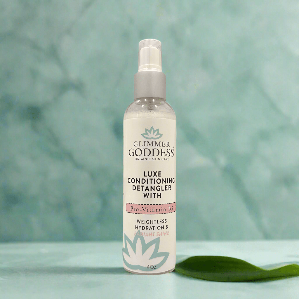 Luxe Conditioning Detangler with Pro - Vitamin B5 – Weightless Hydration & Radiant Shine - Glimmer Goddess® Organic Skin Care