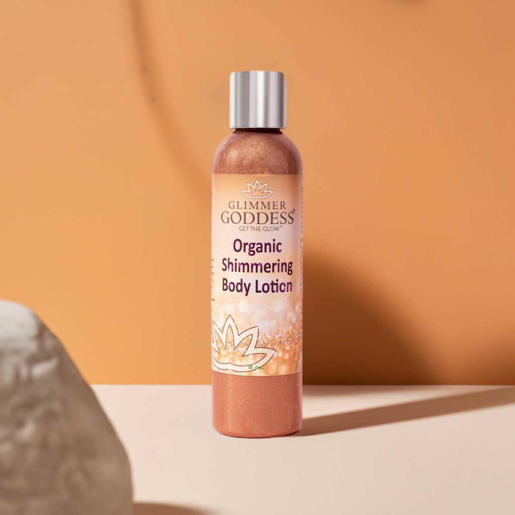 Organic Bronze Shimmer Body Lotion - Glimmer Goddess® Organic Skin Care