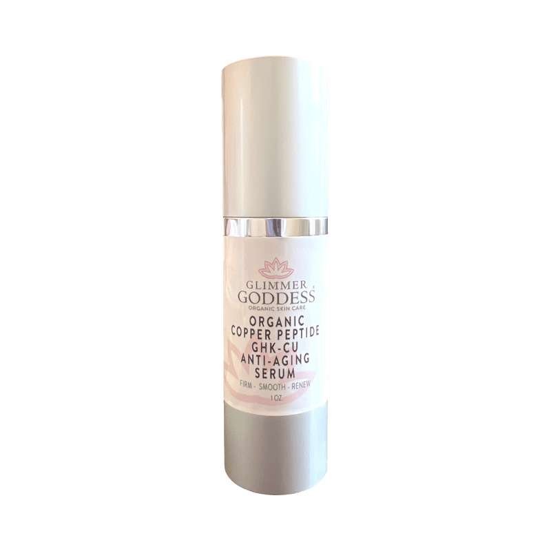 Organic Copper Peptide Anti - Aging Serum – GHK - Cu, Argireline®, Matrixyl 3000, Hyaluronic Acid – Wrinkle Repair - Glimmer Goddess® Organic Skin Care