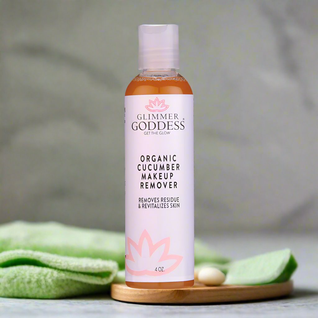 Organic Cucumber Makeup Remover - Remove Makeup with No Oily Residue - Glimmer Goddess® Organic Skin Care