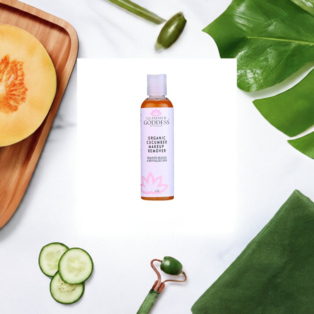 Organic Cucumber Makeup Remover - Remove Makeup with No Oily Residue - Glimmer Goddess® Organic Skin Care