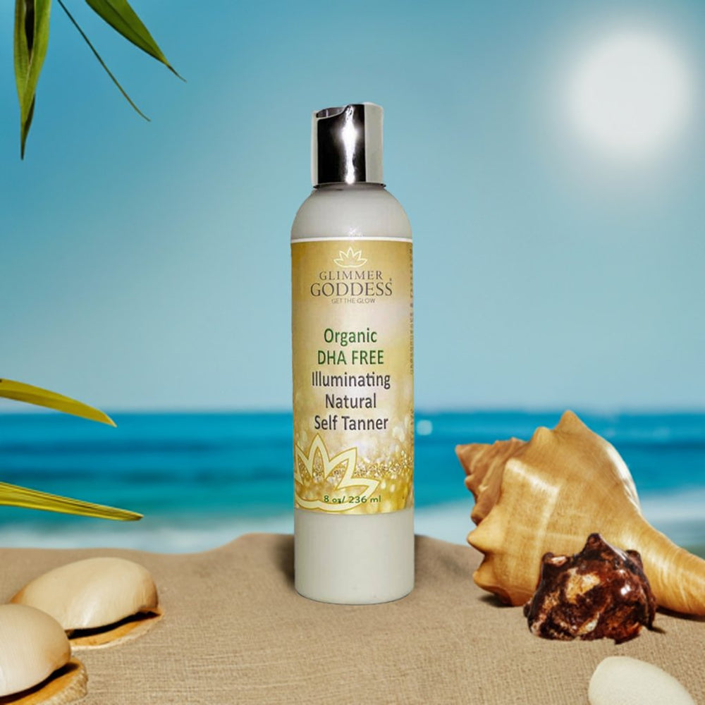 Organic dha free natural self tanner glimmer goddess 