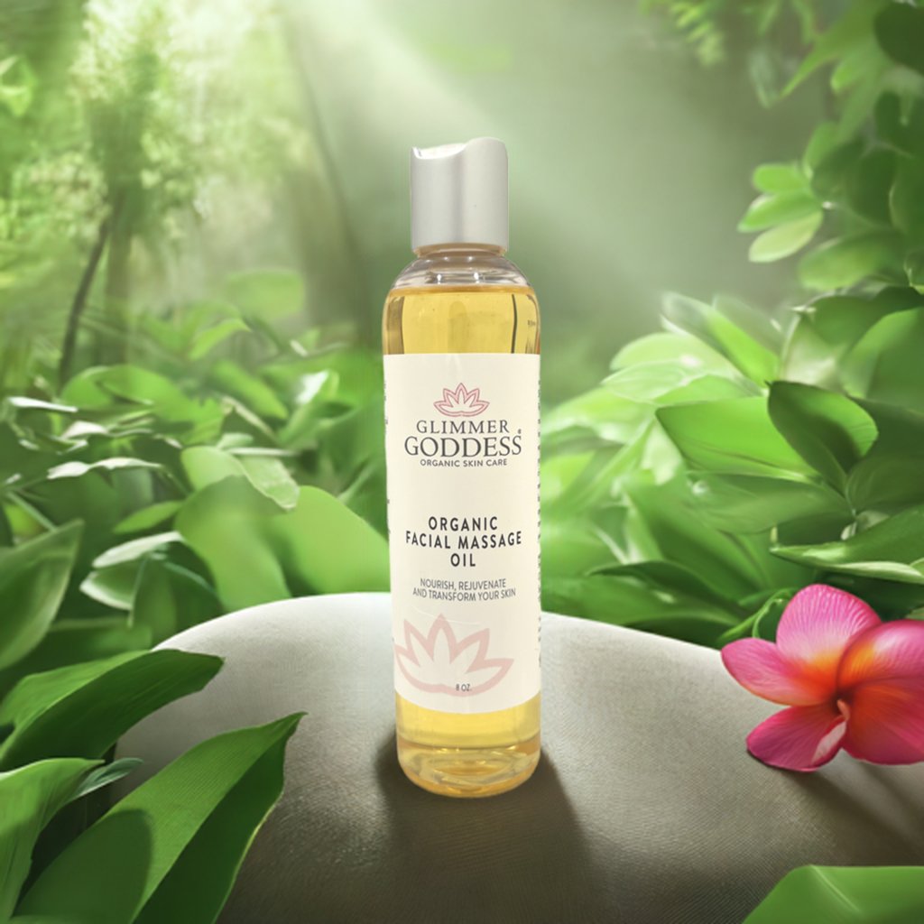 Organic Facial Massage Oil - Glimmer Goddess® Organic Skin Care