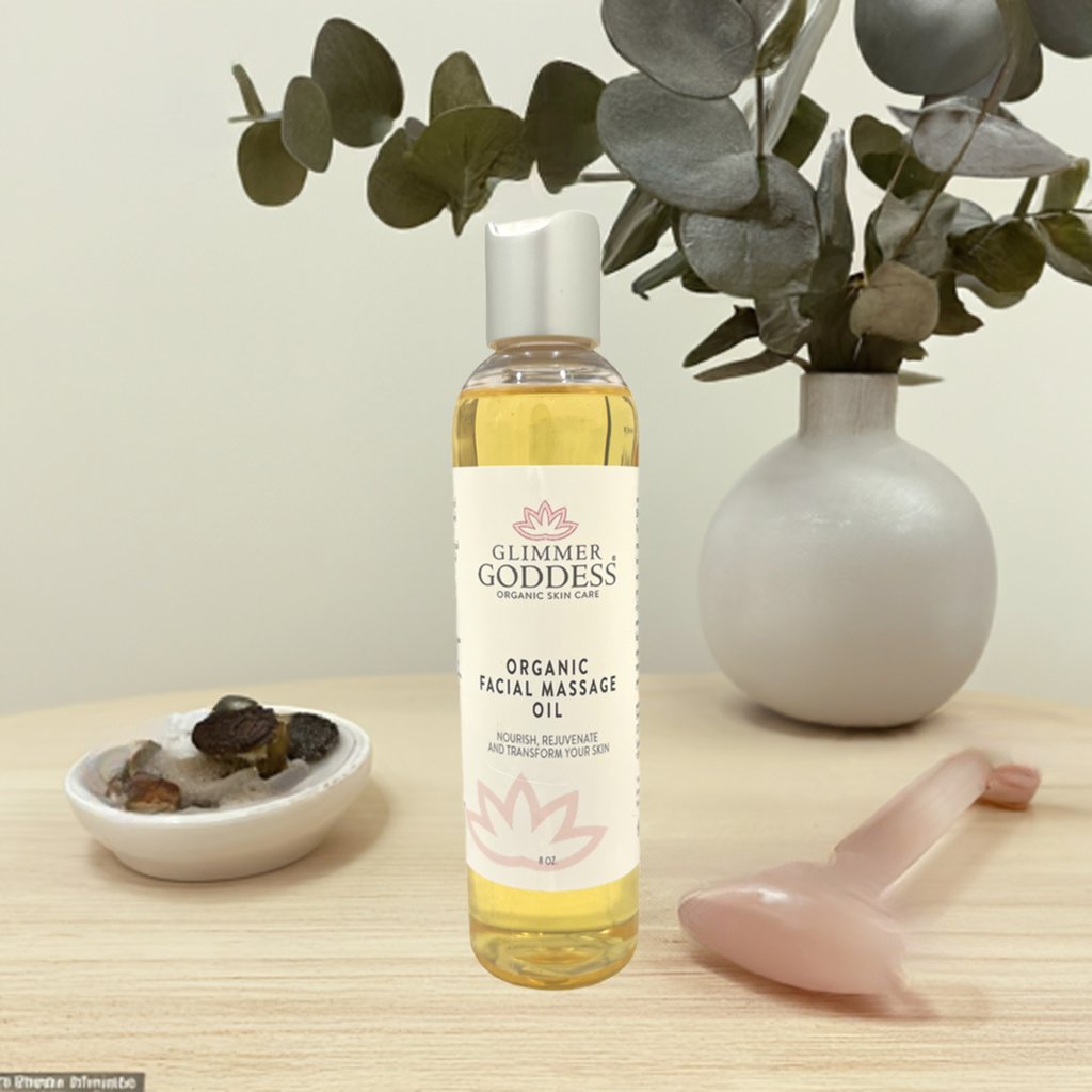 Organic Facial Massage Oil - Glimmer Goddess® Organic Skin Care