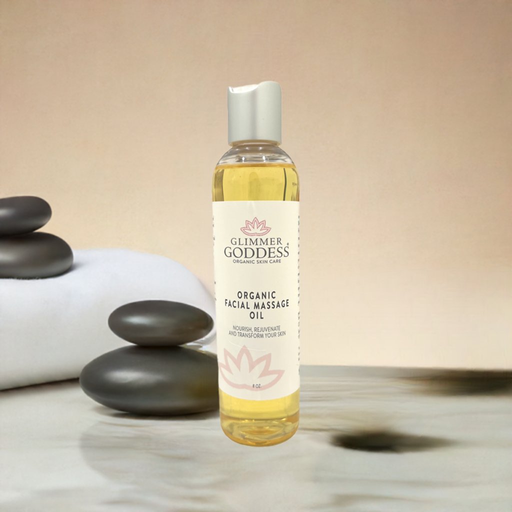 Organic Facial Massage Oil - Glimmer Goddess® Organic Skin Care