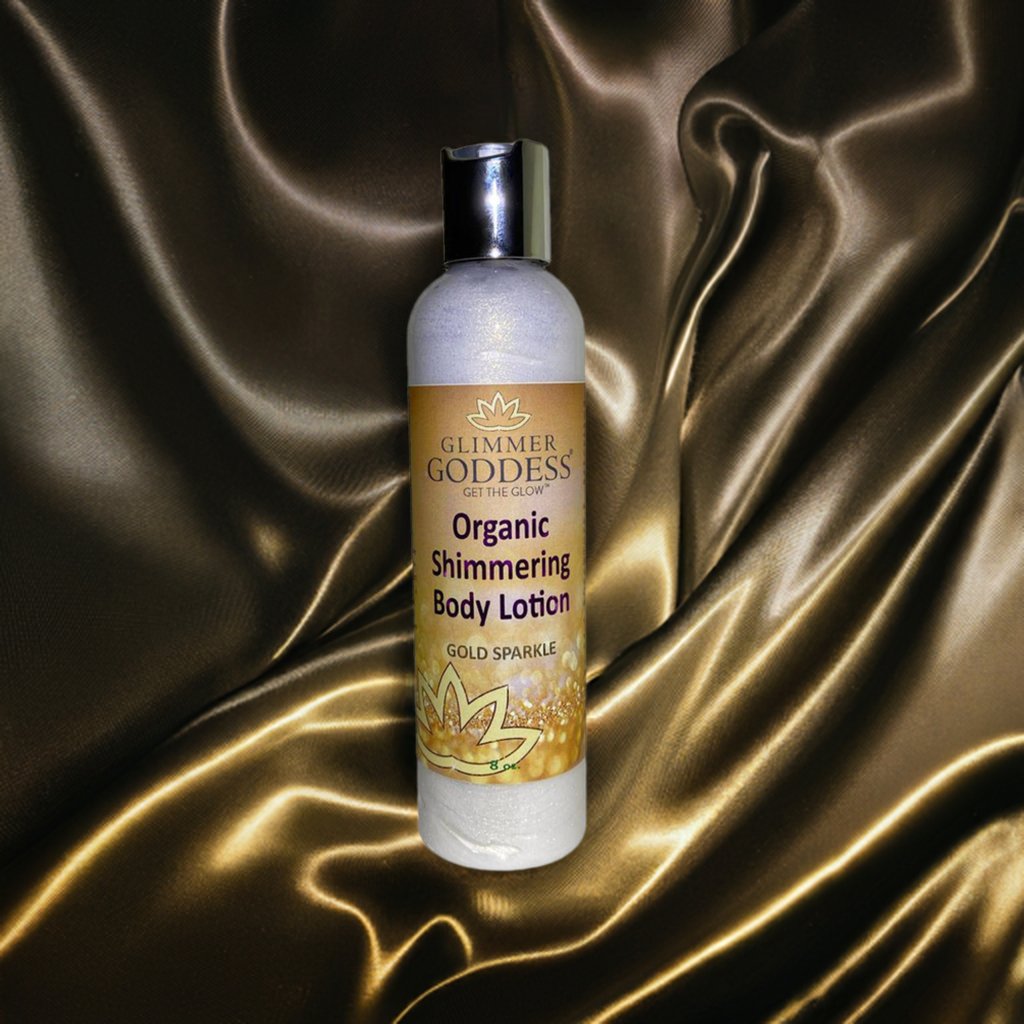 Organic Gold Shimmer Body Lotion - Glimmer Goddess® Organic Skin Care