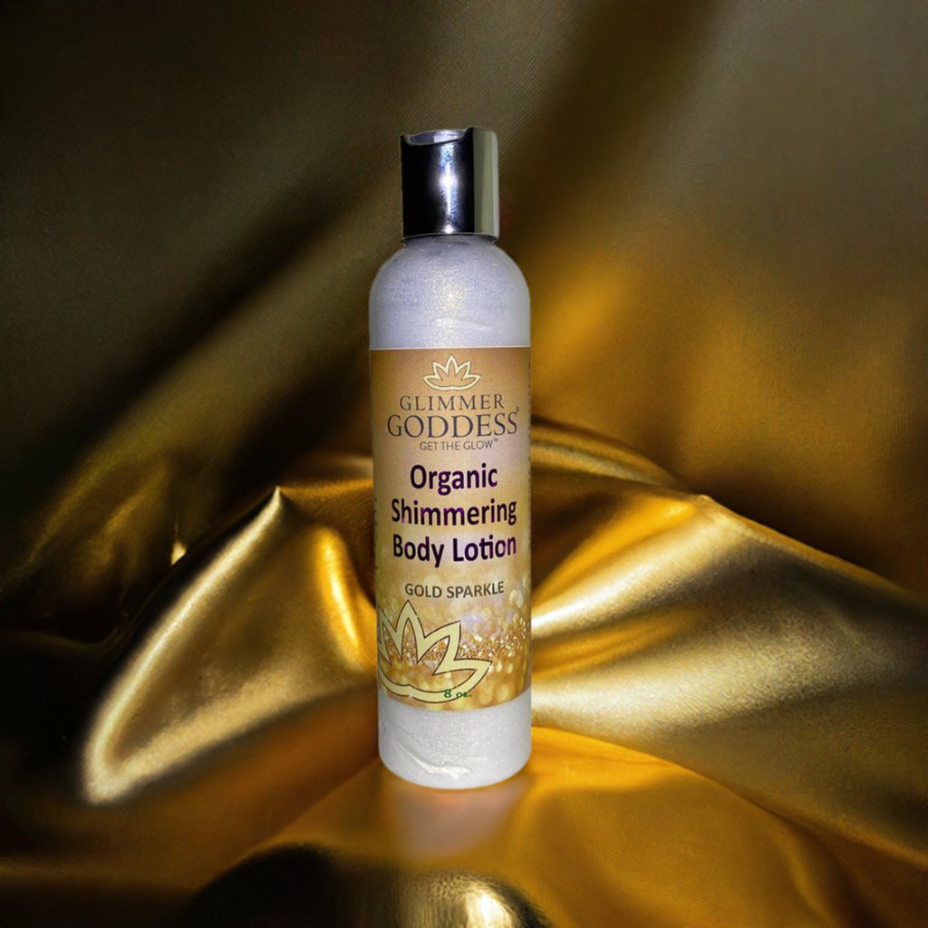 Organic Gold Shimmer Body Lotion - Glimmer Goddess® Organic Skin Care