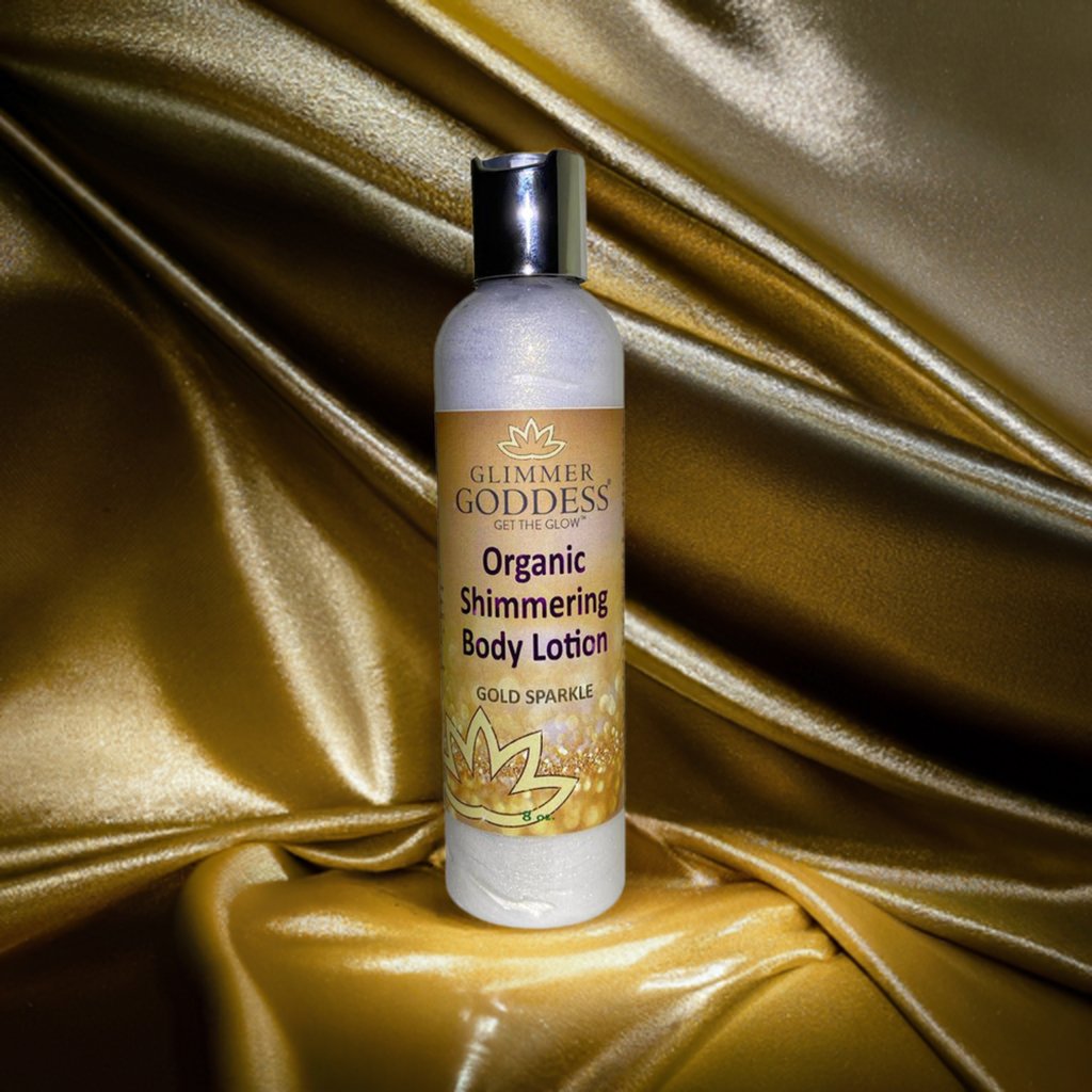 Organic Gold Shimmer Body Lotion - Glimmer Goddess® Organic Skin Care