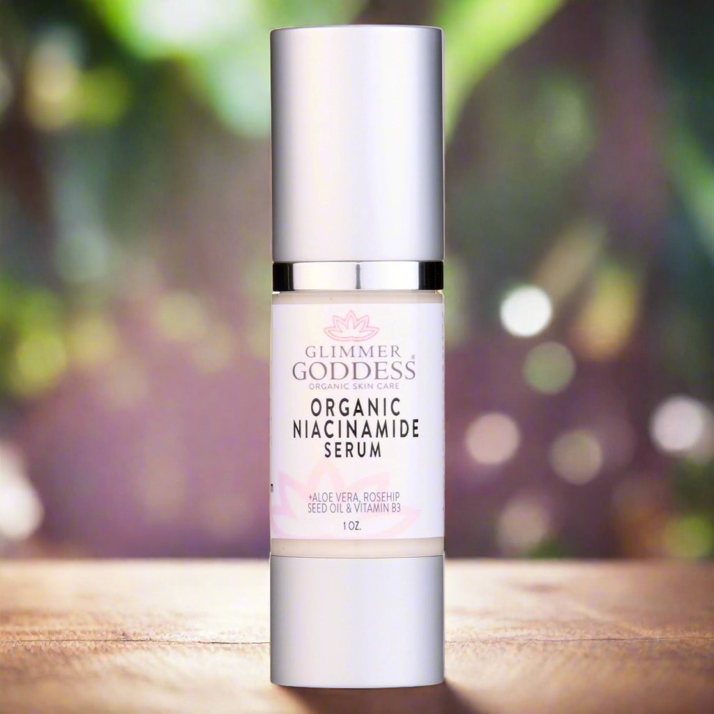 Organic Niacinamide Anti Aging Serum - Tightens Pores, Reduces Wrinkles - Glimmer Goddess® Organic Skin Care